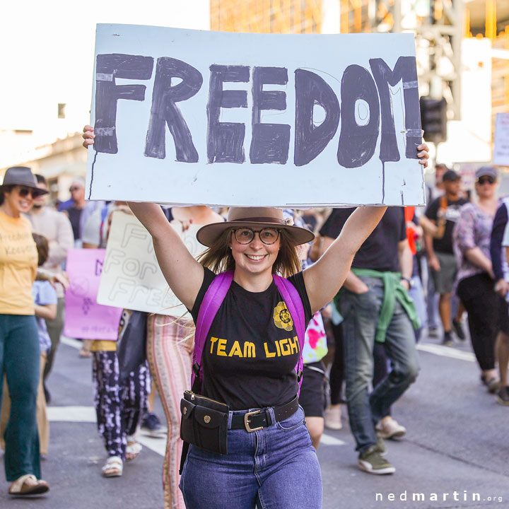 Freedom Rally, Brisbane Botanic Gardens