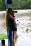 Bronwen taking photographs from our picnic area at College’s Crossing