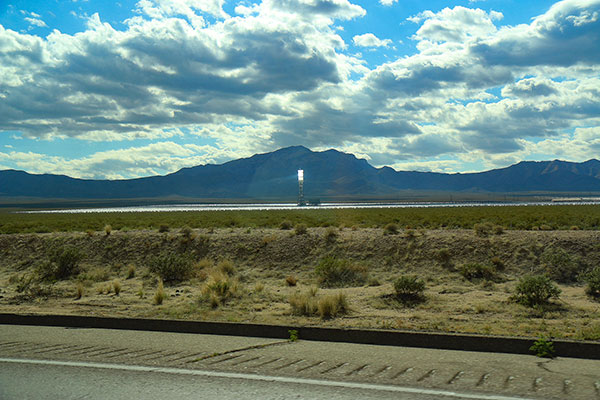 A solar farm on the way to California