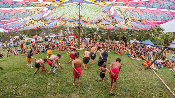 Quandamooka Dancers, Micro Island Vibe Festival, Stradbroke Island