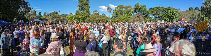 Freedom Rally, Brisbane Botanic Gardens