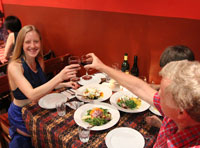 Bronwen & her parents at Caravanserai