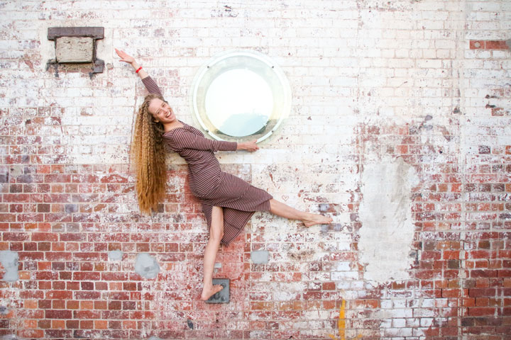 Bronwen & her very frizzy hair at Brisbane Powerhouse