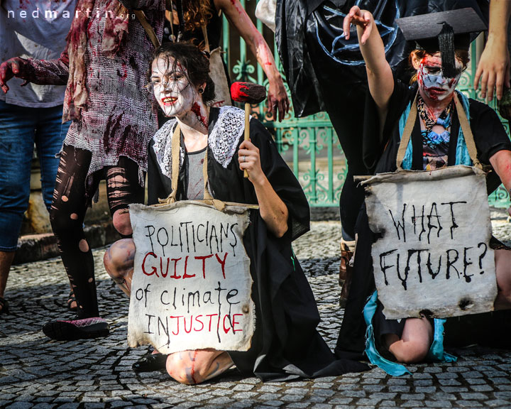 Zombies of the Climate ApoCOALypse, Extinction Rebellion protest, Speakers Corner, Brisbane