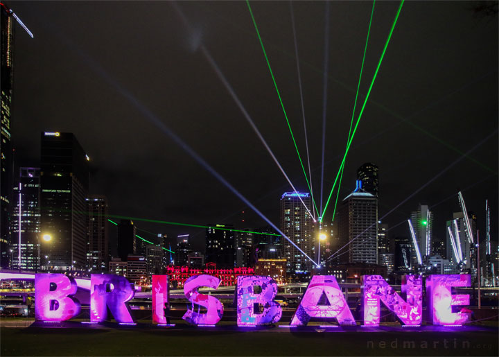 Sunsuper Night Sky Lasers, South Bank, Brisbane