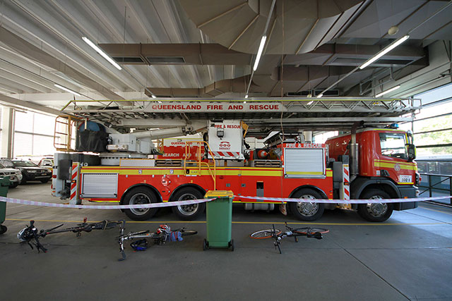 A ladder truck