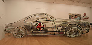 A car in the Ipswich Art Gallery