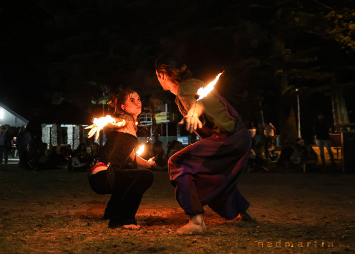 Tay & Liam, Burleigh Bongos and Fire-twirling