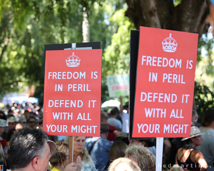 Freedom Rally, Brisbane Botanic Gardens