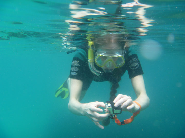 Bronwen, Snorkelling at Tangalooma Wrecks on Moreton Island