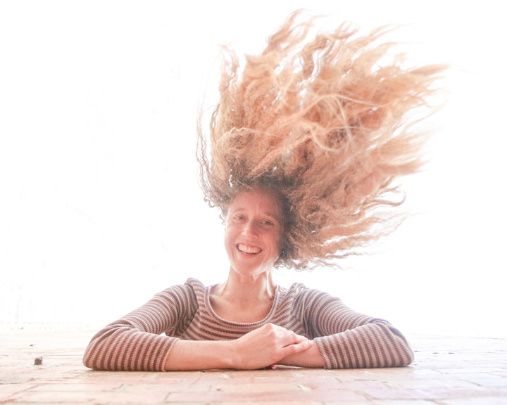 Bronwen & her very frizzy hair at Brisbane Powerhouse