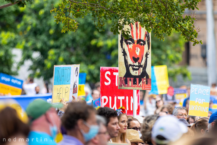 Stand With Ukraine Protest, King George Square, Brisbane