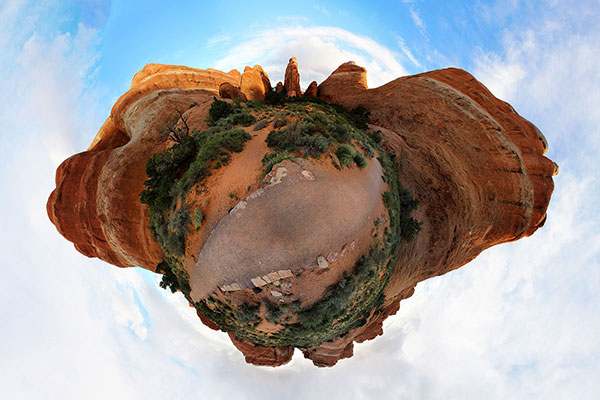 A “little planet” in the Devil’s Garden area