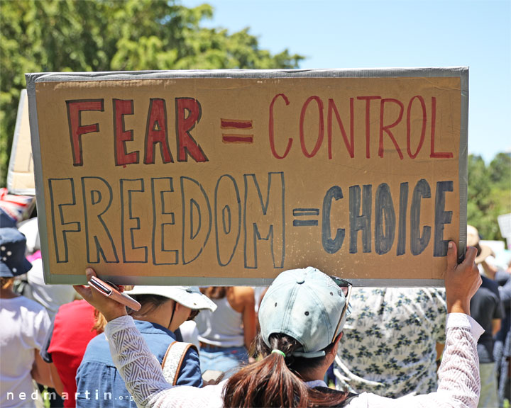 Freedom Rally, Brisbane Botanic Gardens