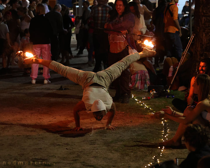 Fire Twirling at Burleigh Bongos