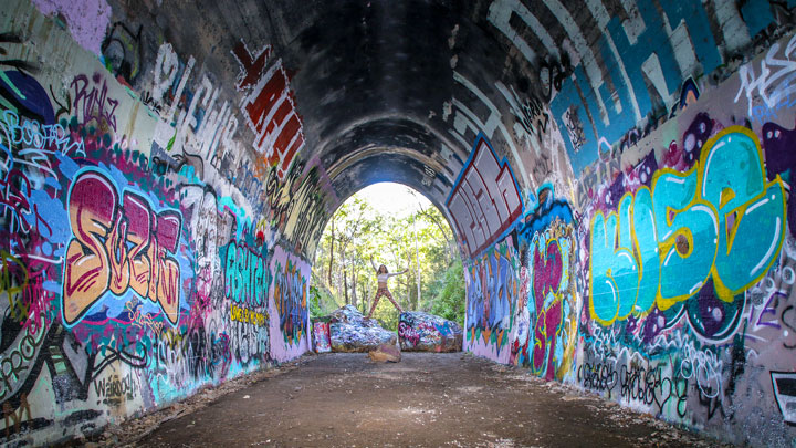 Bronwen at Ernest Junction Tunnel