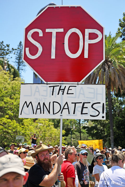 Freedom Rally, Brisbane Botanic Gardens