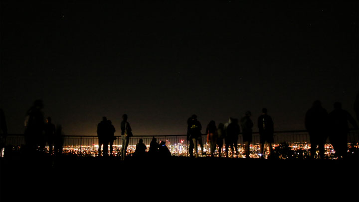 Crowds at Mount Coot-Tha