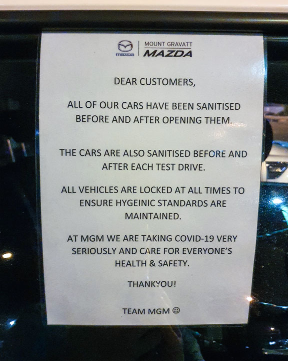 Mount Gravatt Mazda wish everyone to know their cars are coronavirus-safe