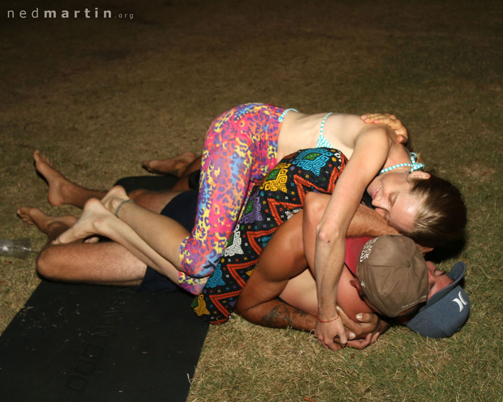 Russ Demuth, Bronwen Fairbairn & Chase Erbacher at Justins Park, Burleigh Heads