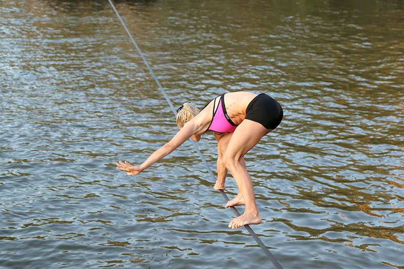 Step one: stand on piece of string