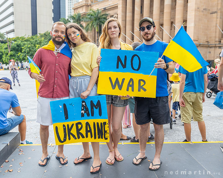 Stand With Ukraine Protest, King George Square, Brisbane