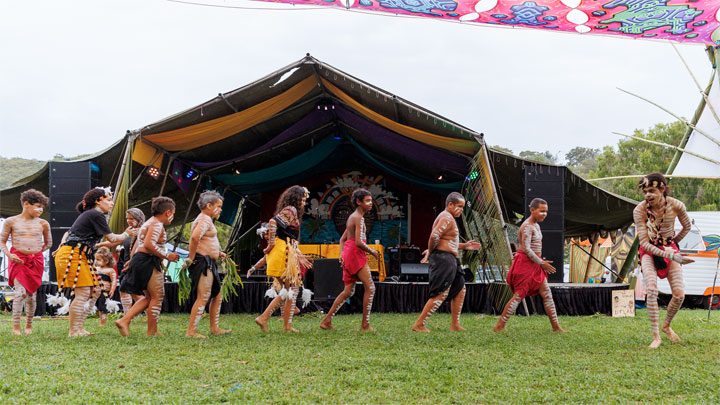 Quandamooka Dancers, Micro Island Vibe Festival, Stradbroke Island