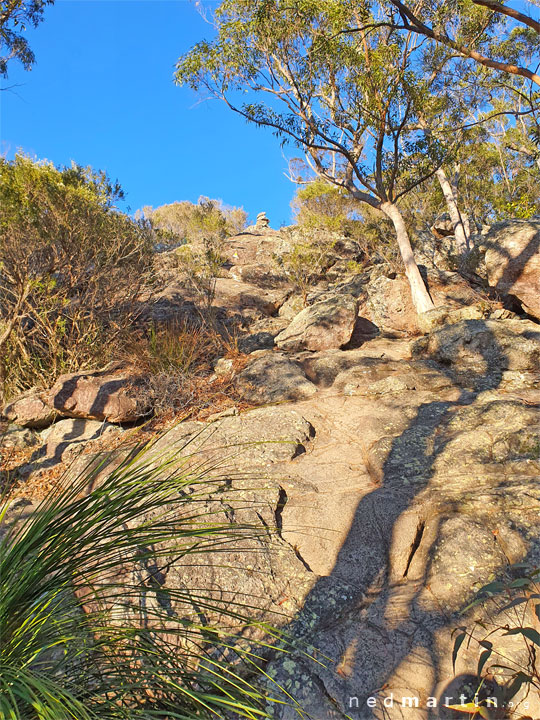 Climbing down Mt Maroon