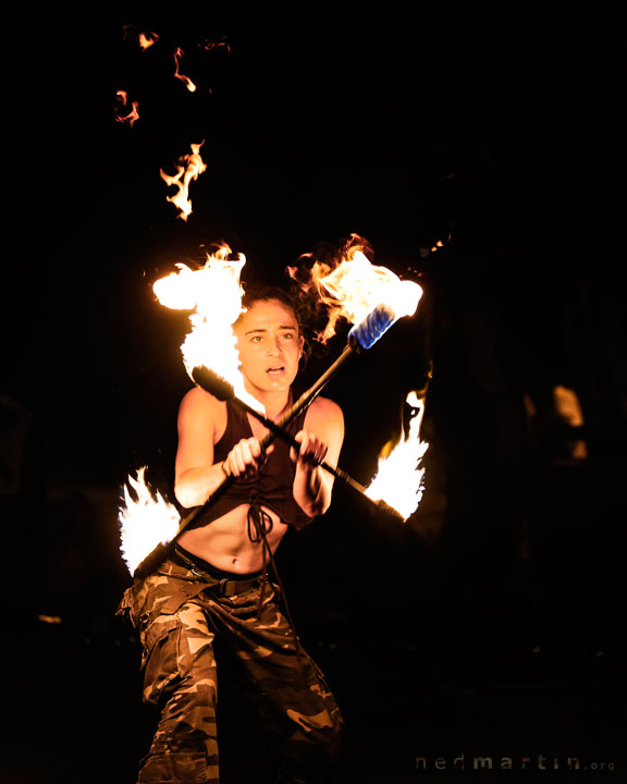 Burleigh Bongos and Fire-twirling