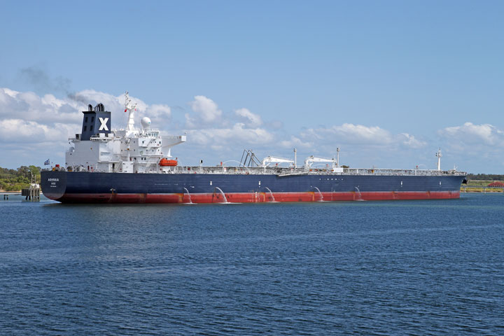 The Port of Brisbane, taken from the MICat ferry to Moreton Island