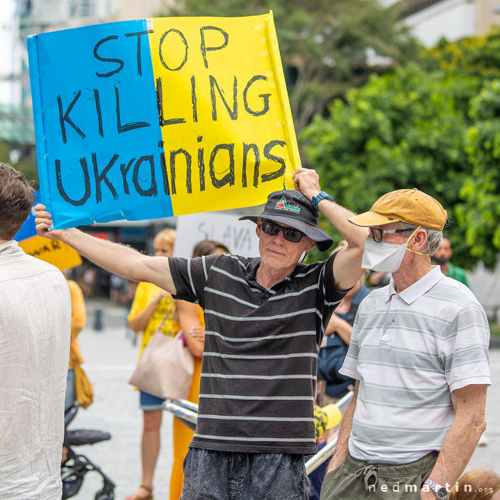 Stand With Ukraine Protest, King George Square, Brisbane