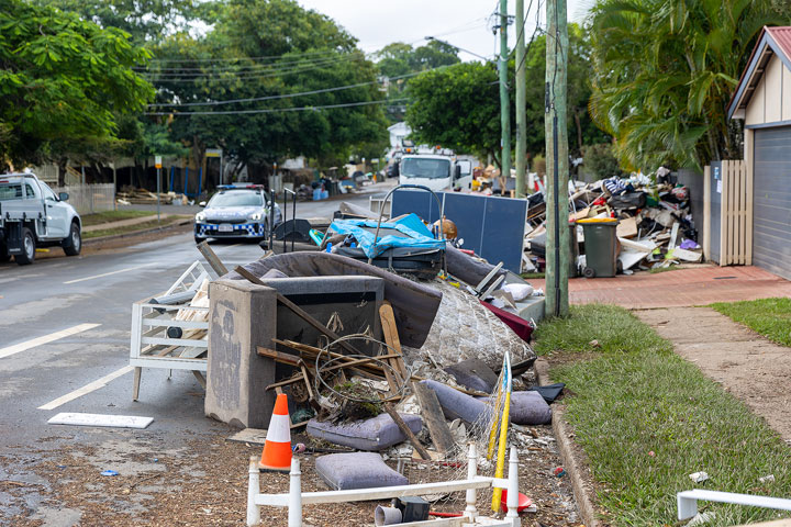 Flood damage, Torwood St, Auchenflower