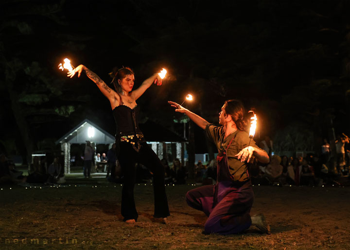 Tay & Liam, Burleigh Bongos and Fire-twirling