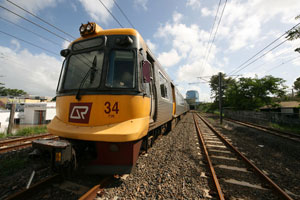 A train near Toowong station