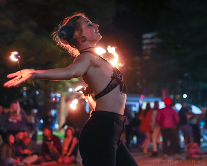 Fire Twirling at Burleigh Bongos