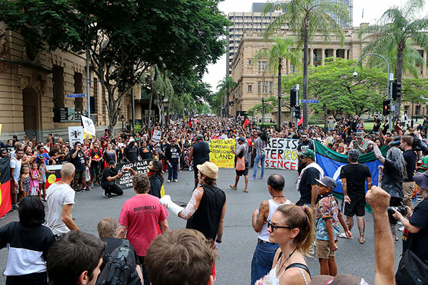 The march forms a dance circle