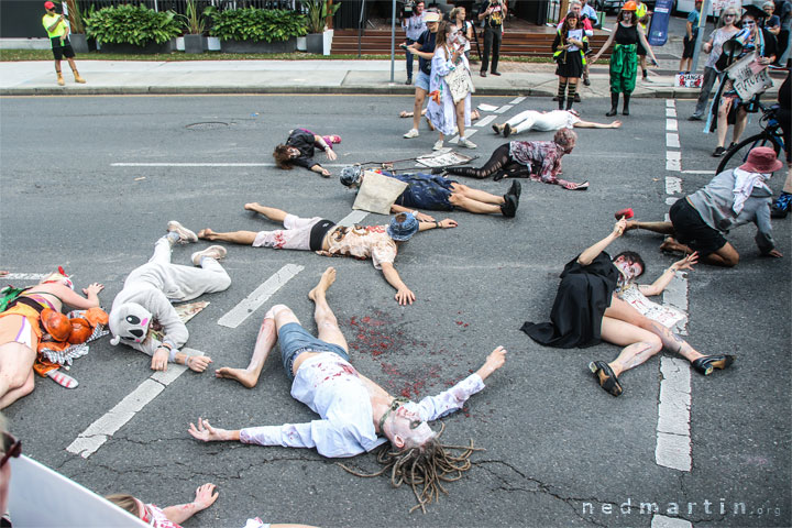 Zombies of the Climate ApoCOALypse, Extinction Rebellion protest, Speakers Corner, Brisbane