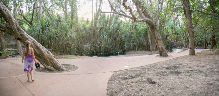 Bronwen at Katherine Hot Springs, Northern Territory