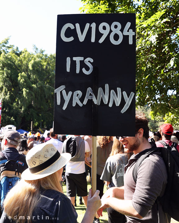 Freedom Rally, Brisbane Botanic Gardens