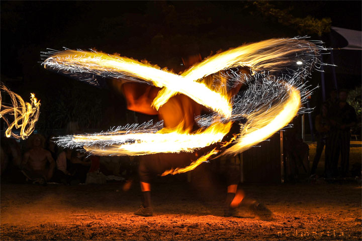 Burleigh Bongos and Fire-twirling