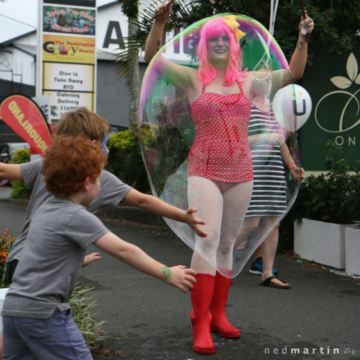 Miss Bubbles at the Paddington Christmas Fair