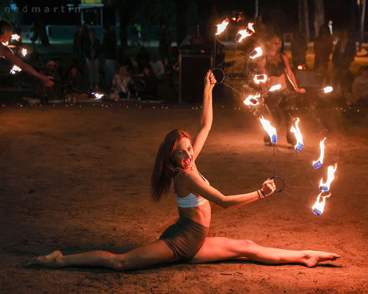 Courtney, Fire Twirling at Burleigh Bongos