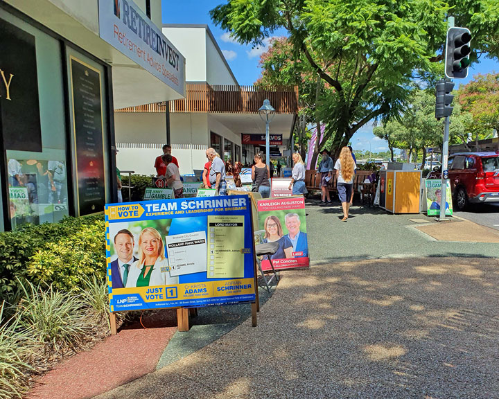 Pre-polling booth at Mt Gravatt