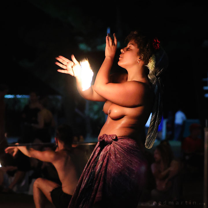 Fire twirling at Burleigh Bongos