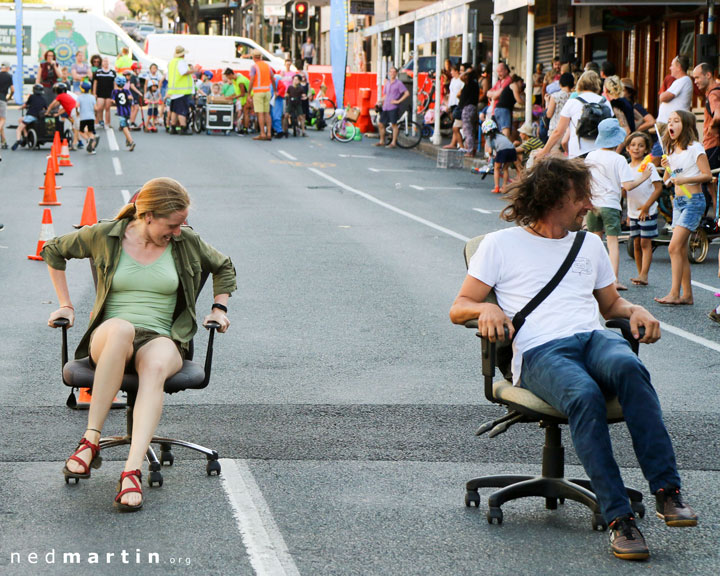 Bronwen in The Kurilpa Derby Chair Race, West End