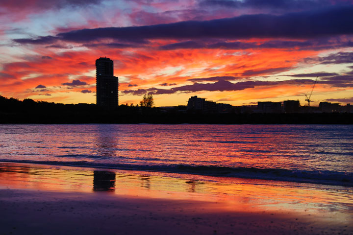 Sunset at Currumbin Alley