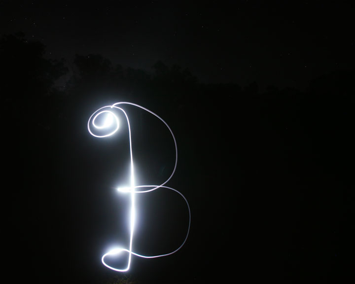 Bronwen light painting