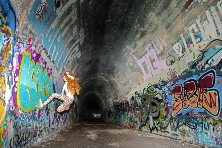 Bronwen at Ernest Junction Tunnel