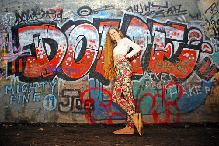 Bronwen at Ernest Junction Tunnel