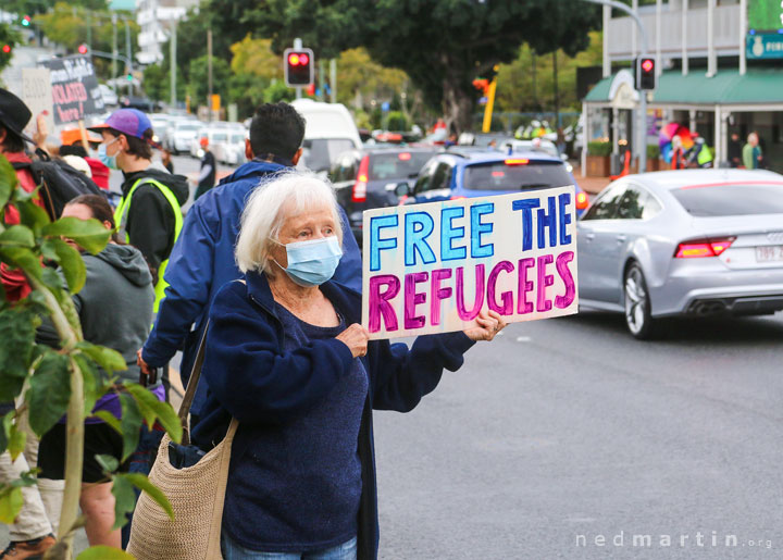 Free the Refugees Rally, Kangaroo Point, Brisbane